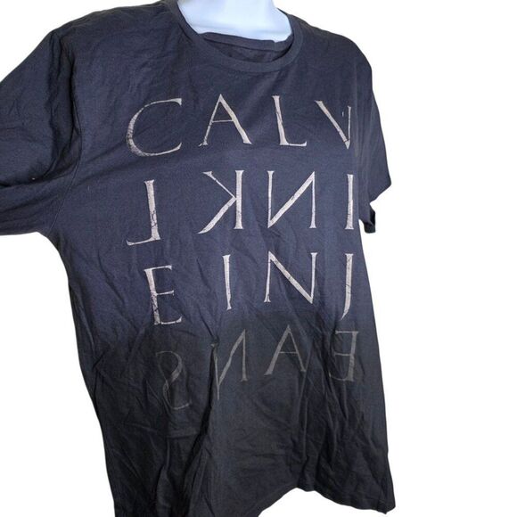 Calvin Klein Jeans Short Sleeve Distressed Tshirt Mens S Black - Picture 2 of 5